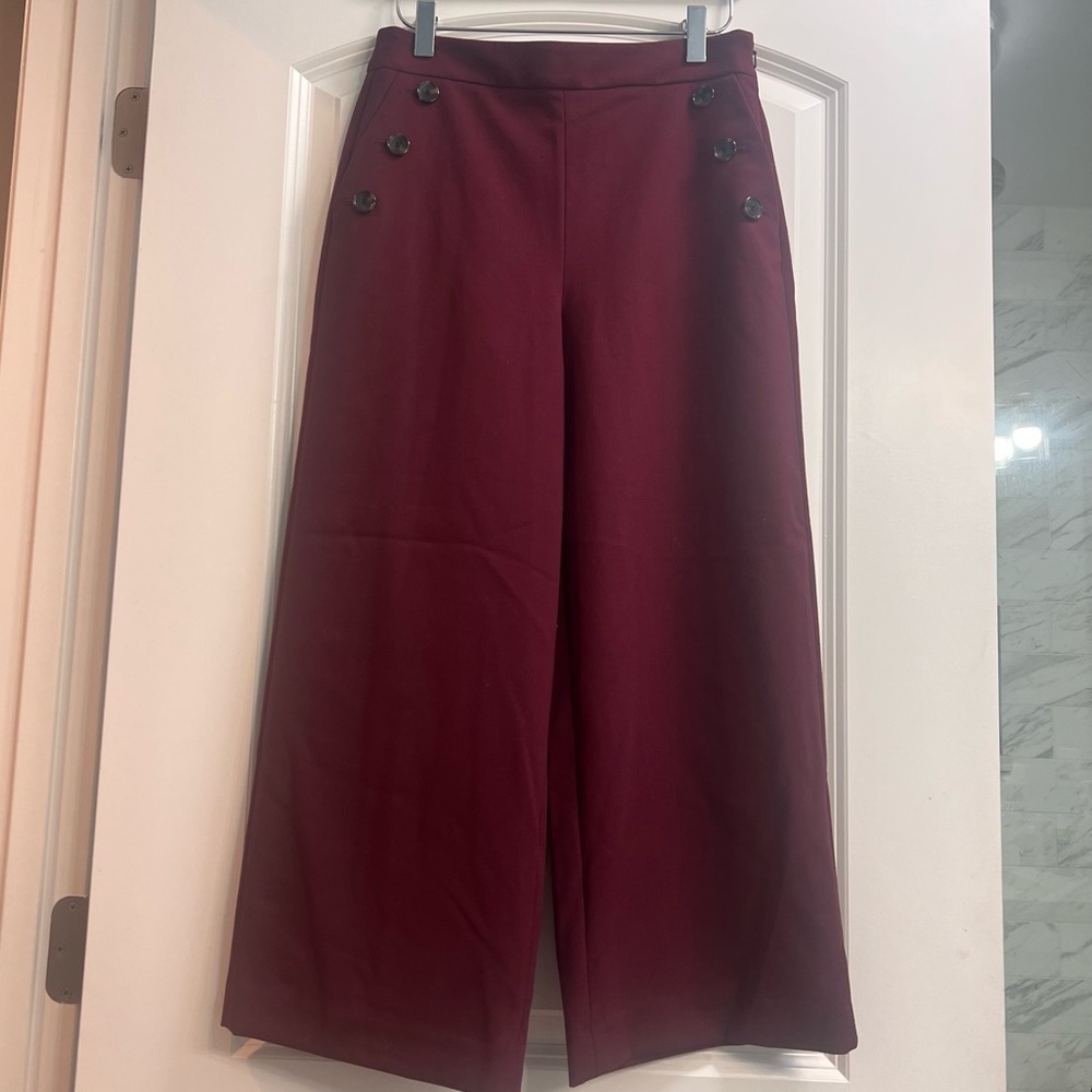 Halogen high waisted wide leg crop pant- size 2P